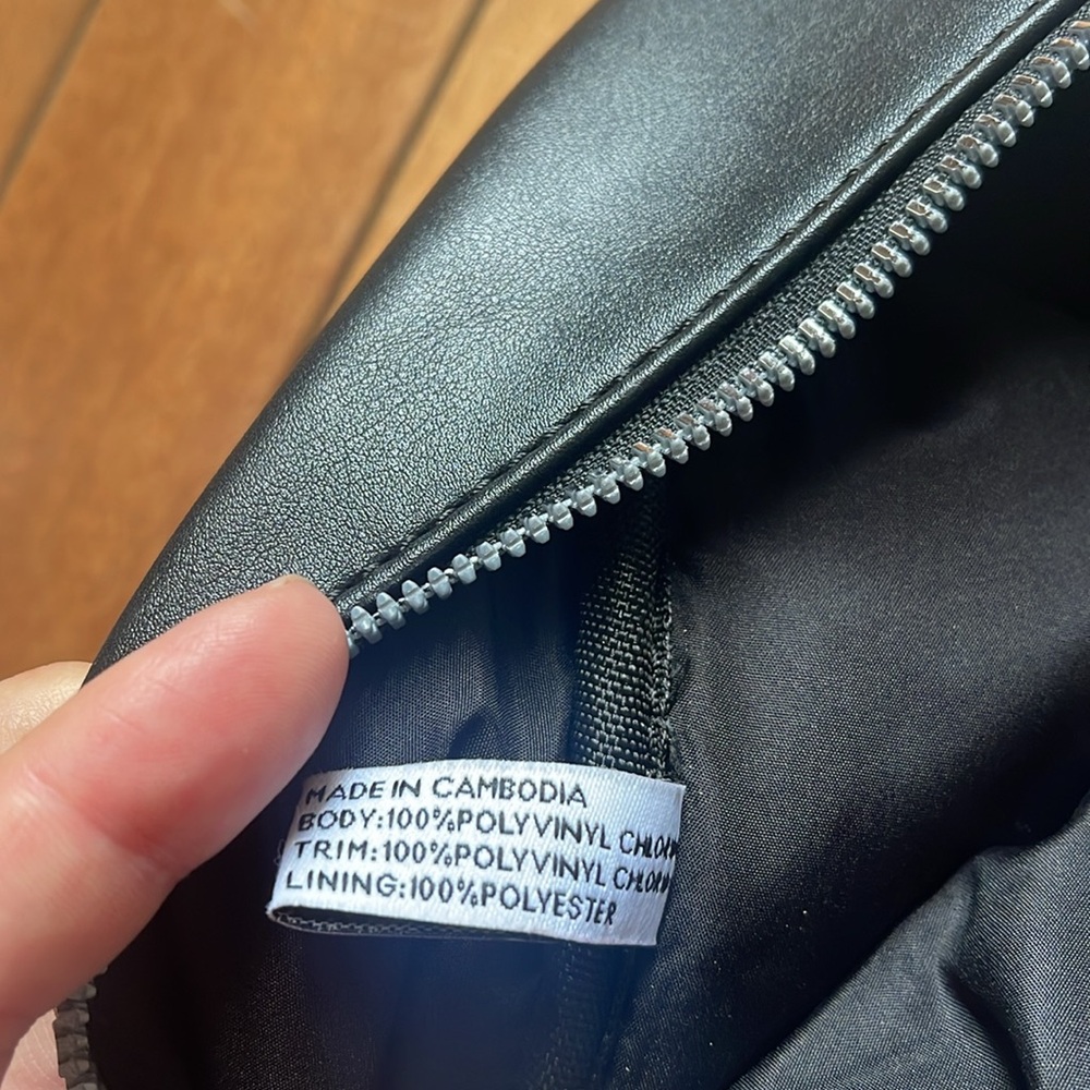 Black Leather Nine West Backpack - Picture 11 of 13